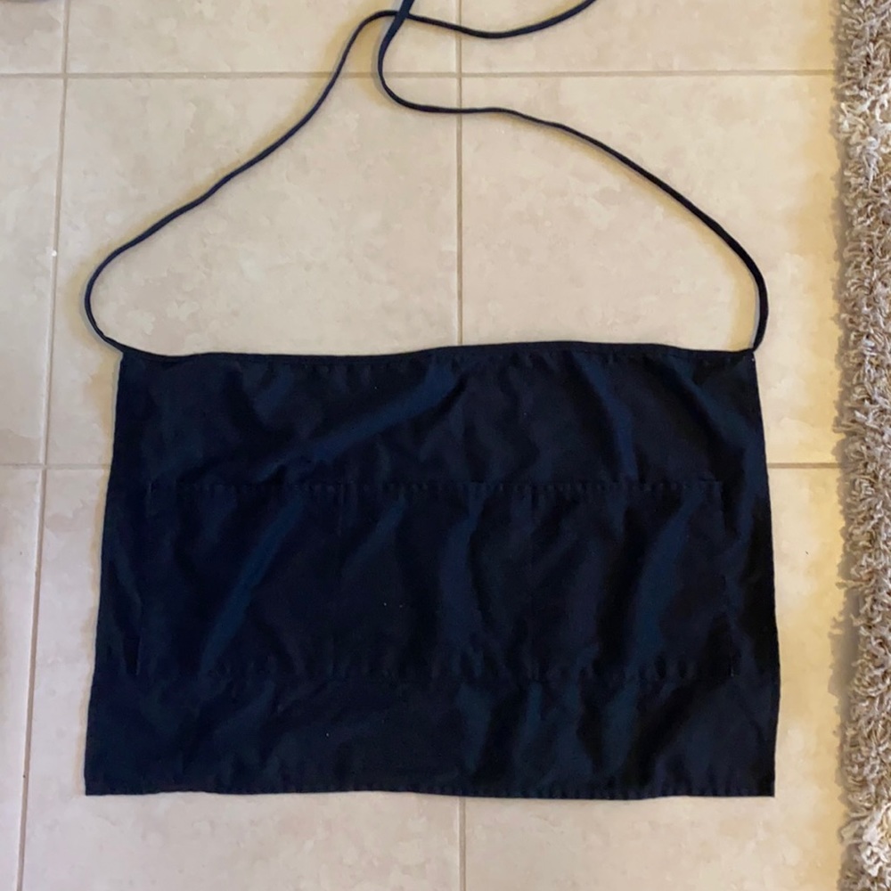Black server apron waitress / waiter with pockets